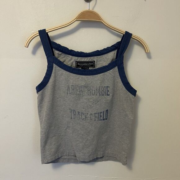 Abercrombie & Fitch Tops - Abercrombie & Fitch Y2K Cropped Tank Track & Field Small Gray - Hole